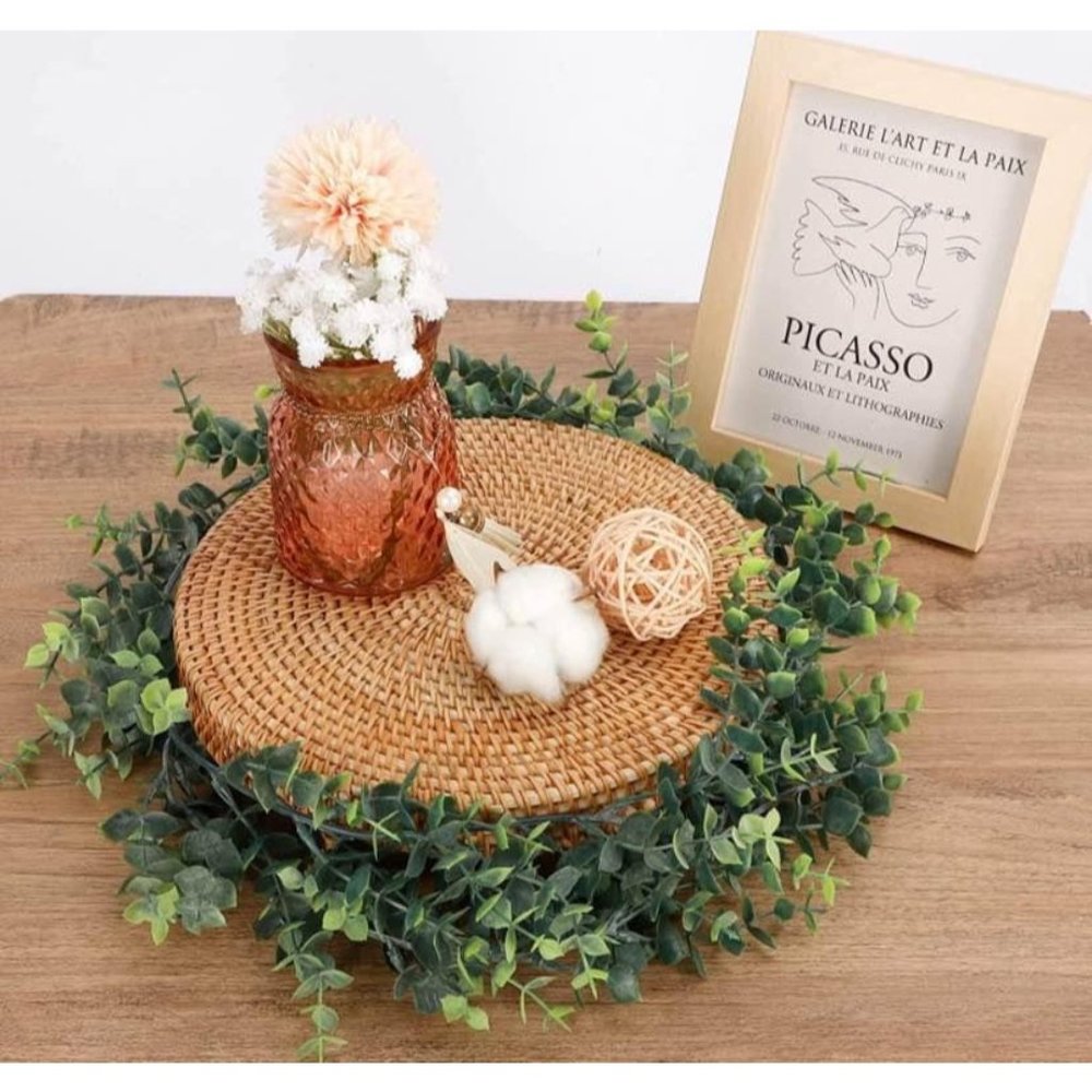 10 pack | Thick Boxwood Eucalyptus Garlands Wedding Vines Greenery 60 Feet - Picture 3 of 6